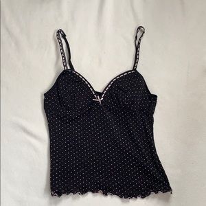 Spaghetti strap pajama shirt